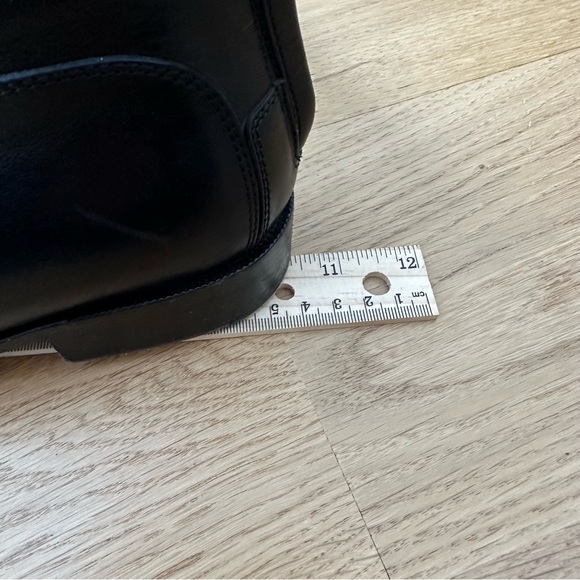 CHLOE Leather Boots, combat style with zipper calf height orange lining sz 37.5 - Picture 10 of 16